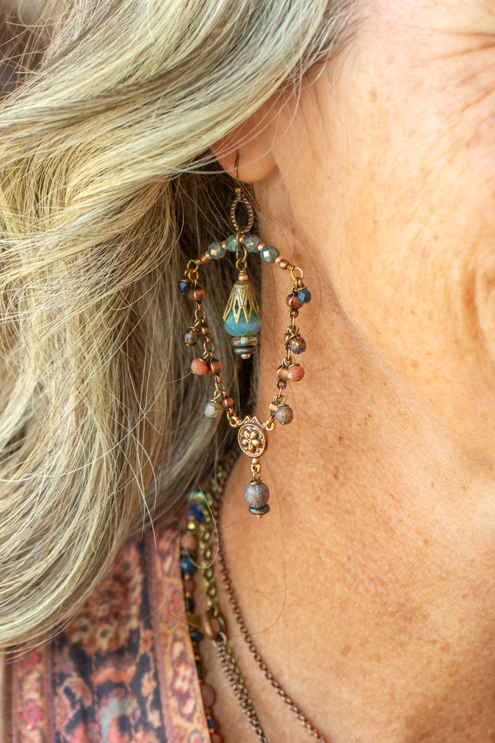 Storyteller Czech Glass Statement Earrings