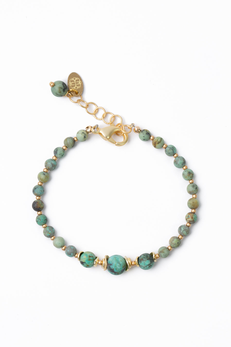 Tranquil Gardens 7.5-8.5" Simple African Turquoise Bracelet