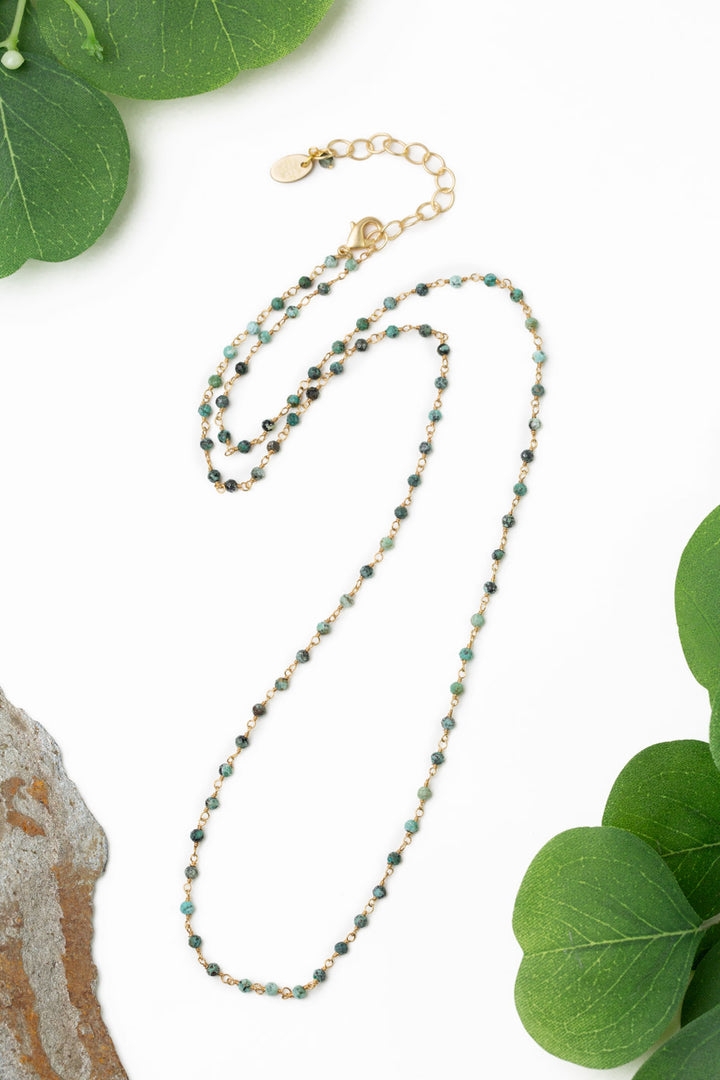 Tranquil Gardens 26-28" African Turquoise Simple Necklace