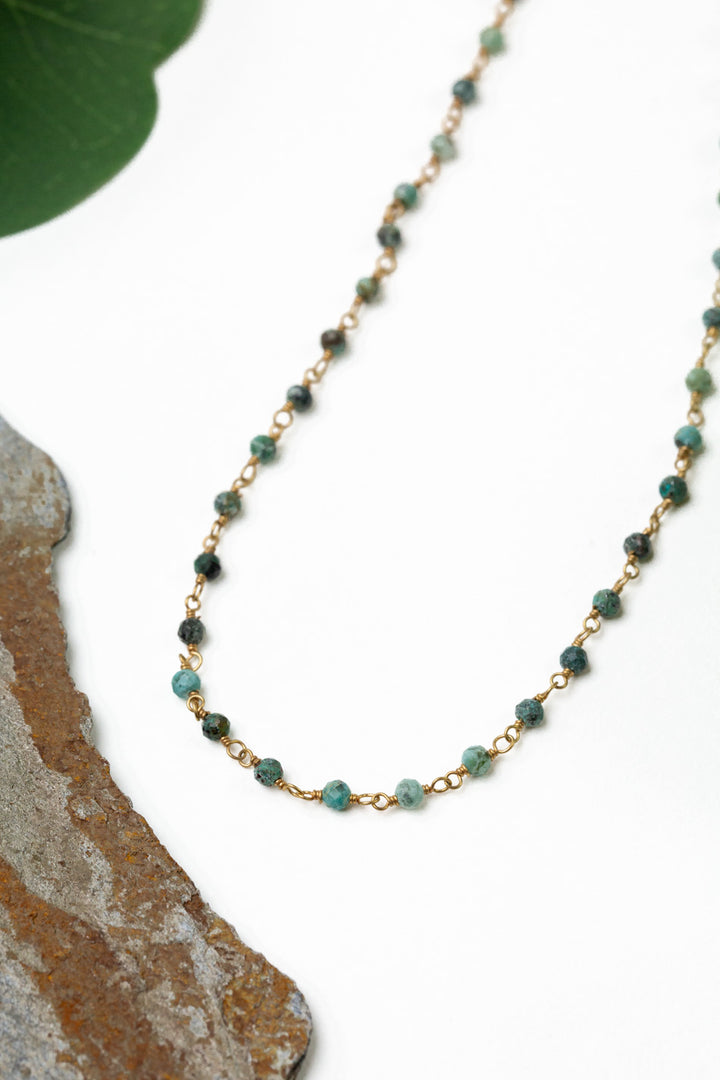 Tranquil Gardens 26-28" African Turquoise Simple Necklace