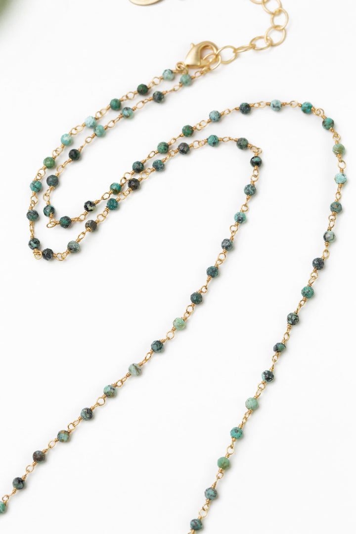 Tranquil Gardens 26-28" African Turquoise Simple Necklace