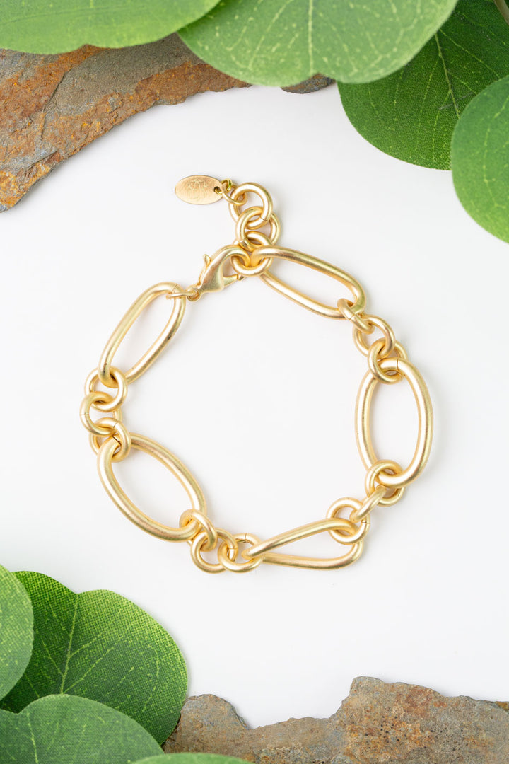 Tranquil Gardens 7.5-8" Matte Gold Simple Bracelet