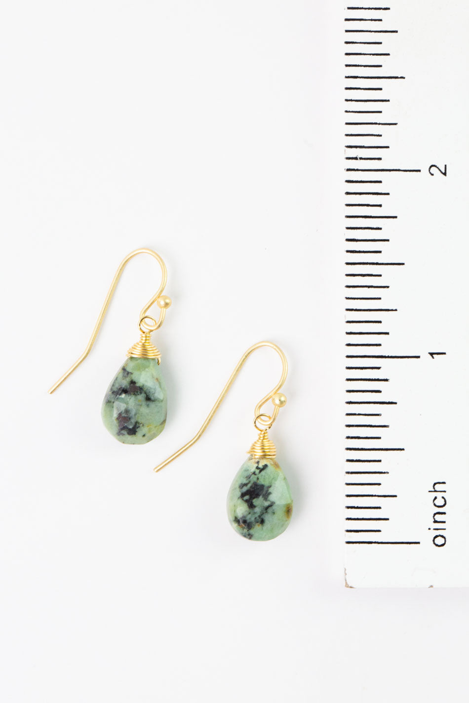 Tranquil Gardens African Turquoise Simple Earrings