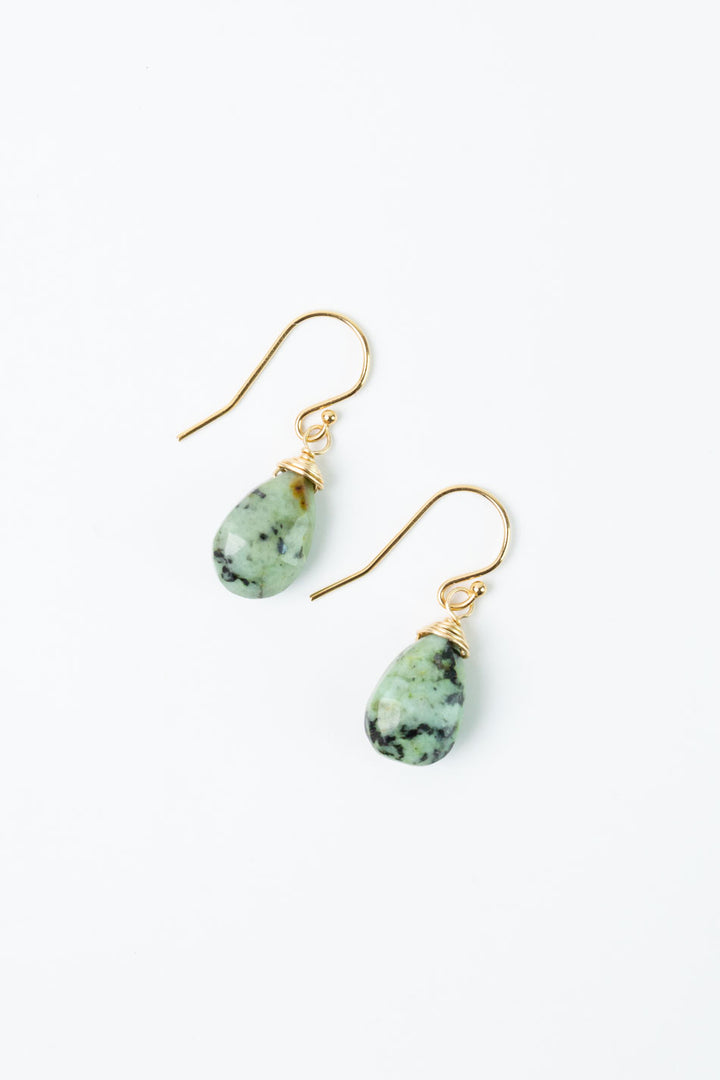 Tranquil Gardens African Turquoise Simple Earrings