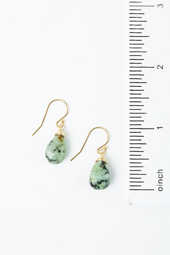 Tranquil Gardens African Turquoise Simple Earrings
