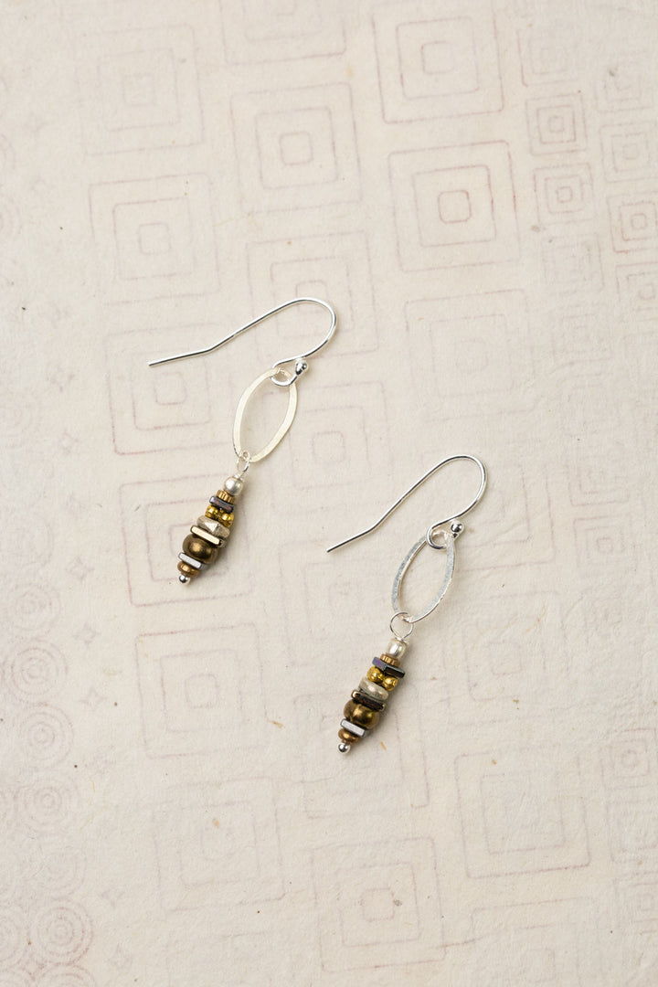 Thrive Czech Glass And Hematite Simple Earrings