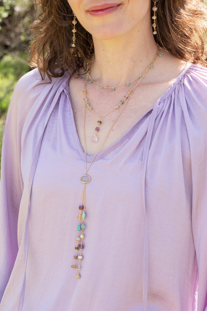 Treasure 14.75-16.75" Turquoise Simple Necklace