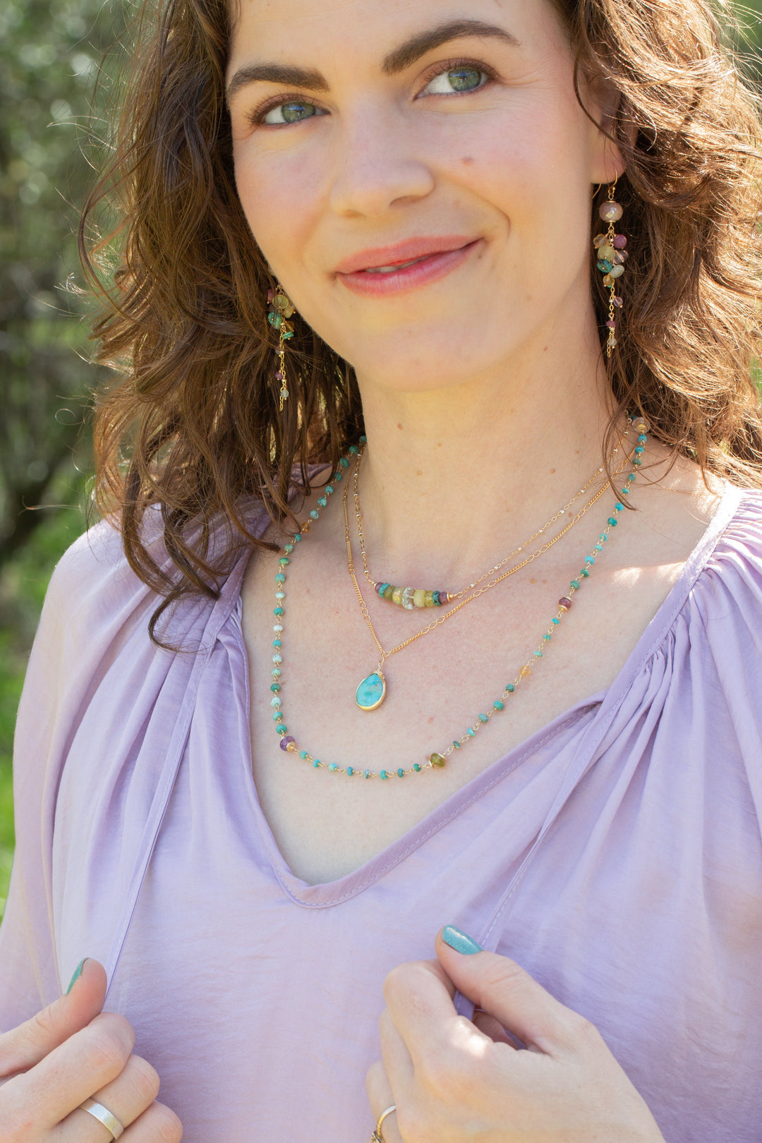 Treasure 16.5-18.5" Turquoise Simple Necklace