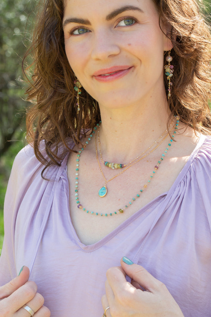 Treasure 16.5-18.5" Turquoise Simple Necklace