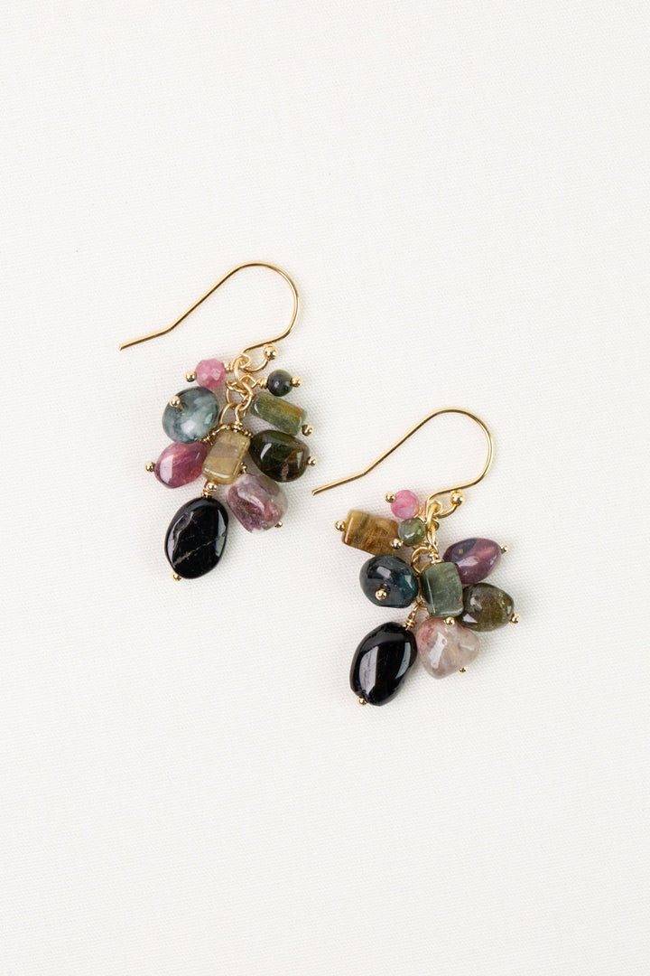 Tourmaline Cluster Earrings