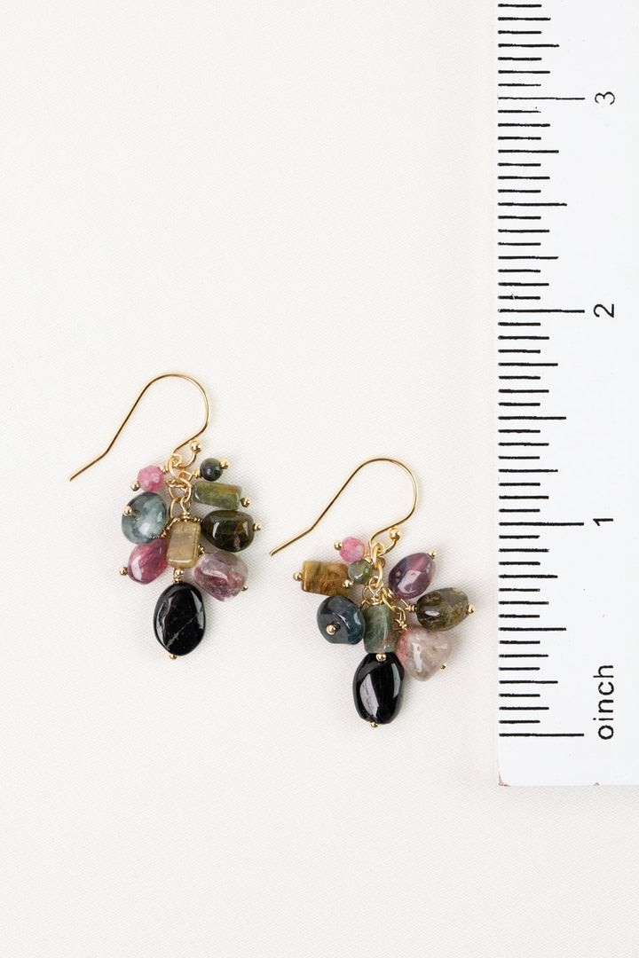 Tourmaline Cluster Earrings