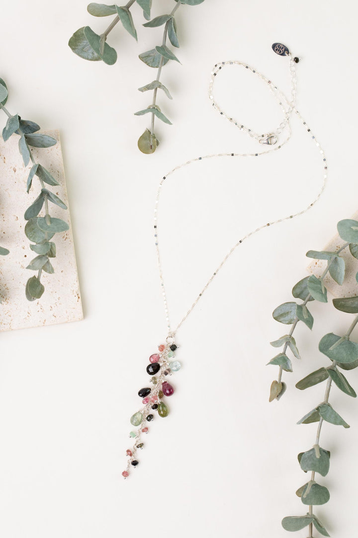 Tourmaline 22-24" Cluster Necklace