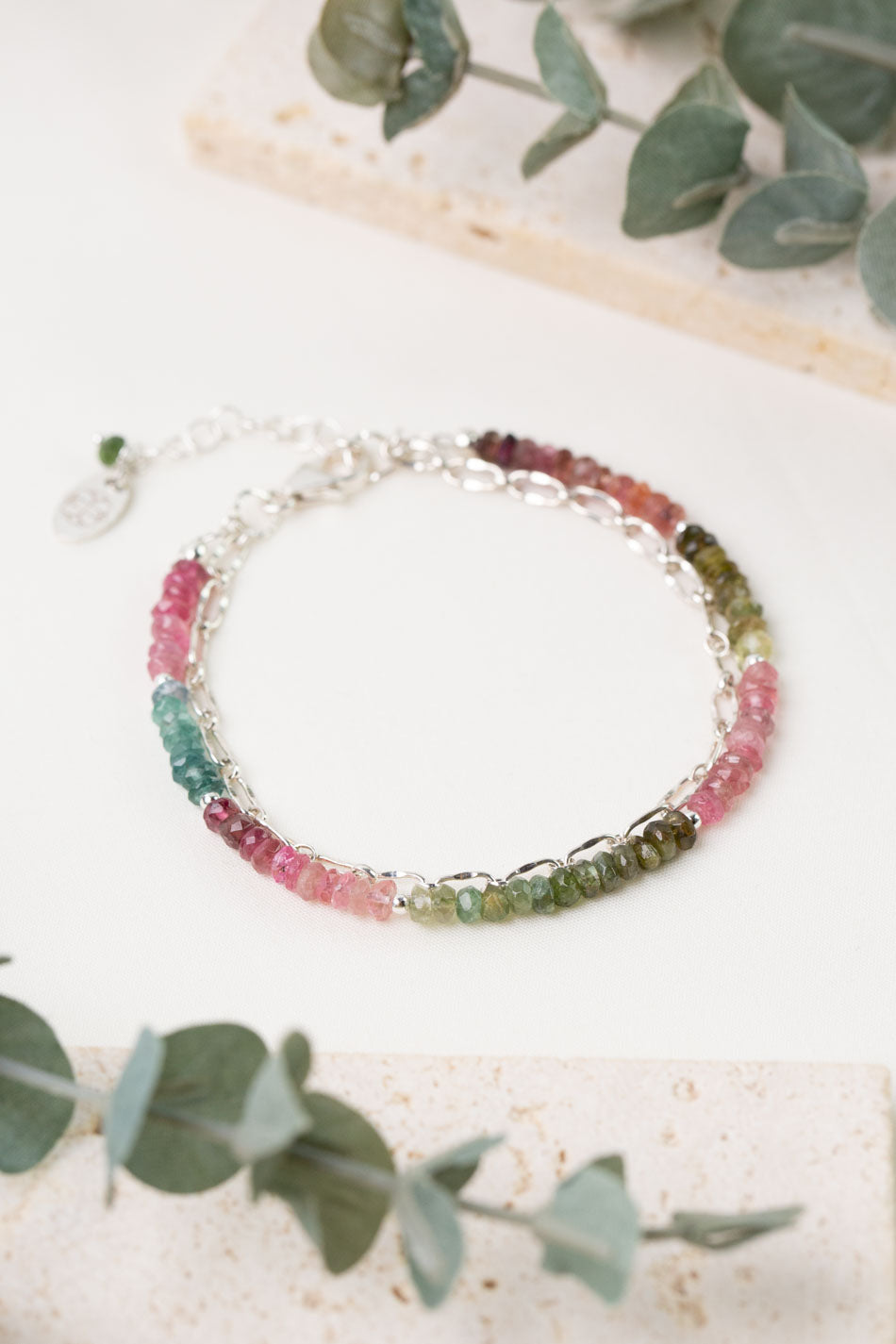 Tourmaline 7.5-8.5" Multistrand Bracelet
