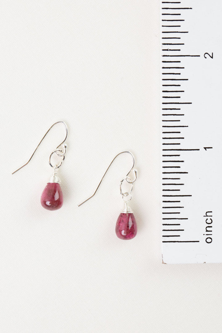Tourmaline Briolette Simple Earrings