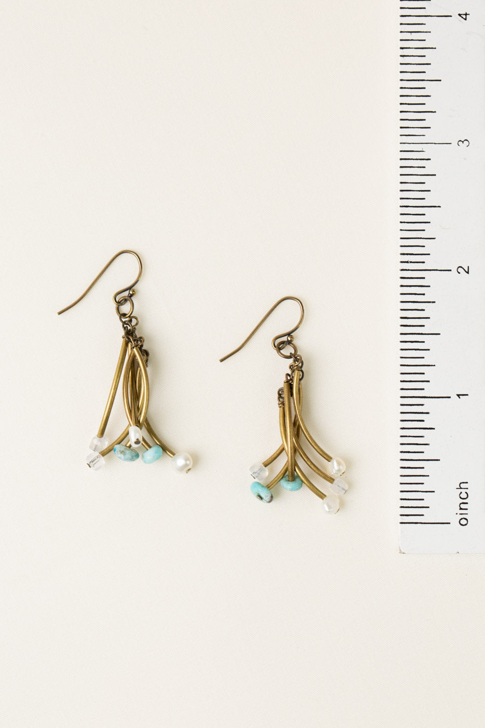 Transcend Turquoise, Pearl Dangle Earrings