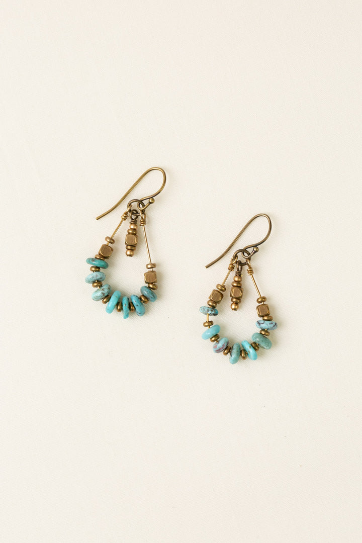 Transcend Turquoise Simple Earrings