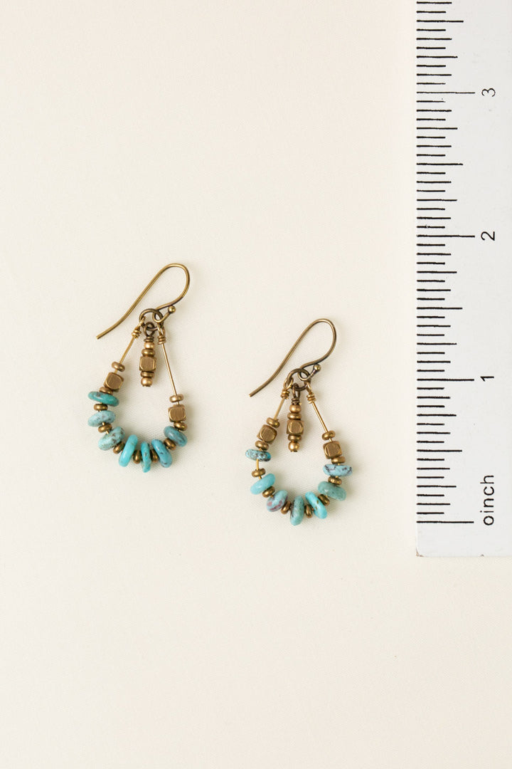 Transcend Turquoise Simple Earrings