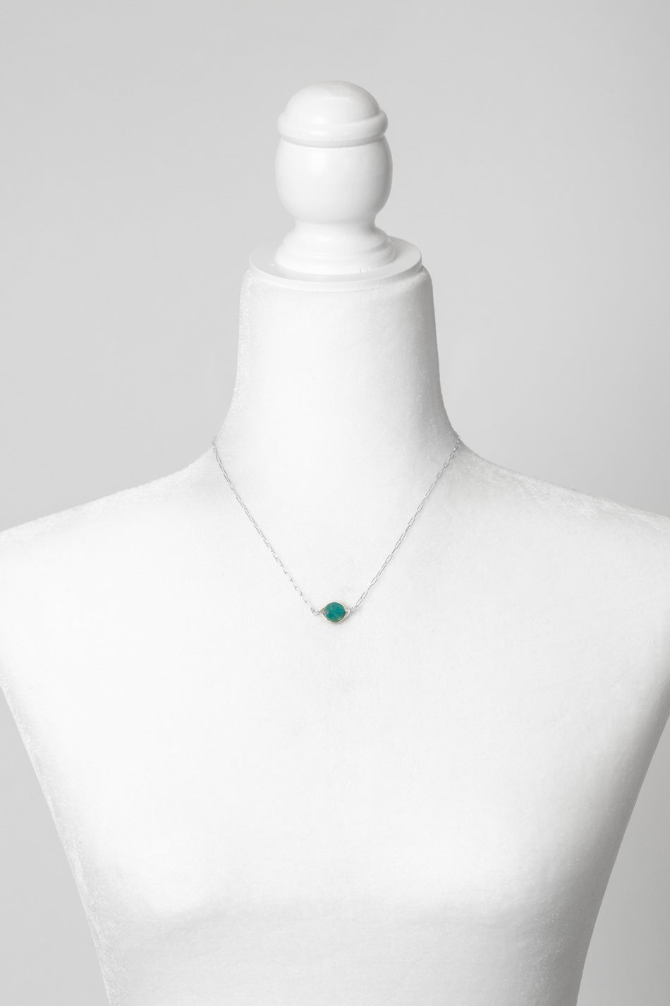Tropical Dream 16-18" Turquoise Herringbone Simple Necklace