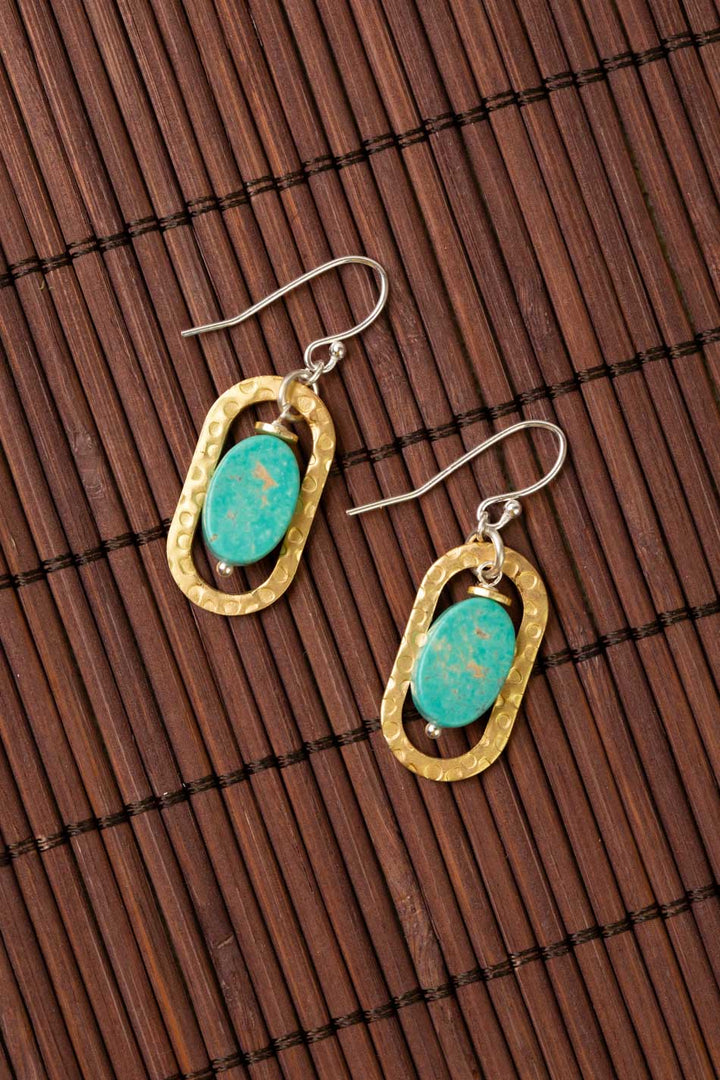 Tropical Dream Turquoise Dangle Earrings