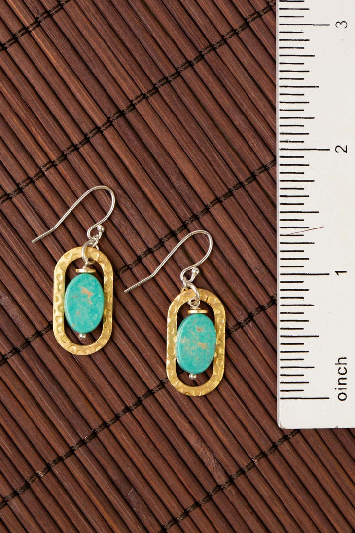 Tropical Dream Turquoise Dangle Earrings