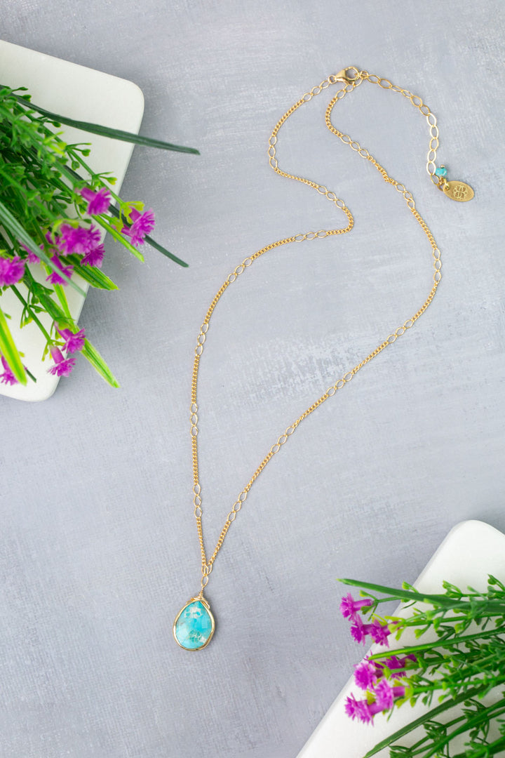 Treasure 16.5-18.5" Turquoise Simple Necklace