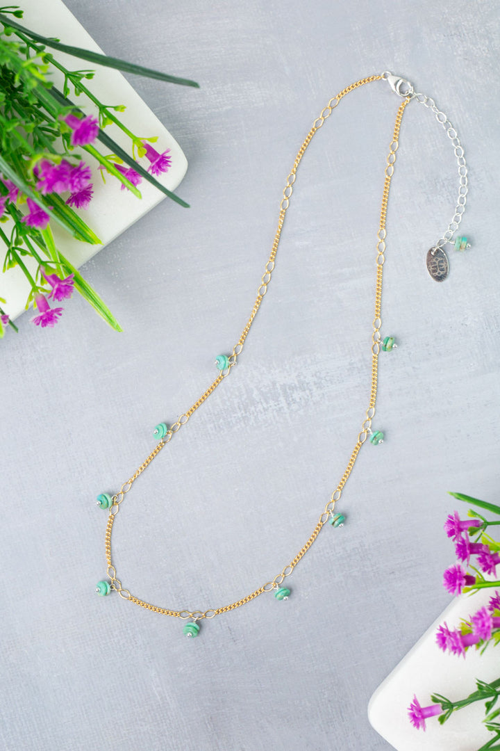 Treasure 14.75-16.75" Turquoise Simple Necklace