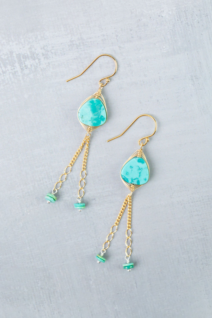 Treasure Turquoise Herringbone Earrings