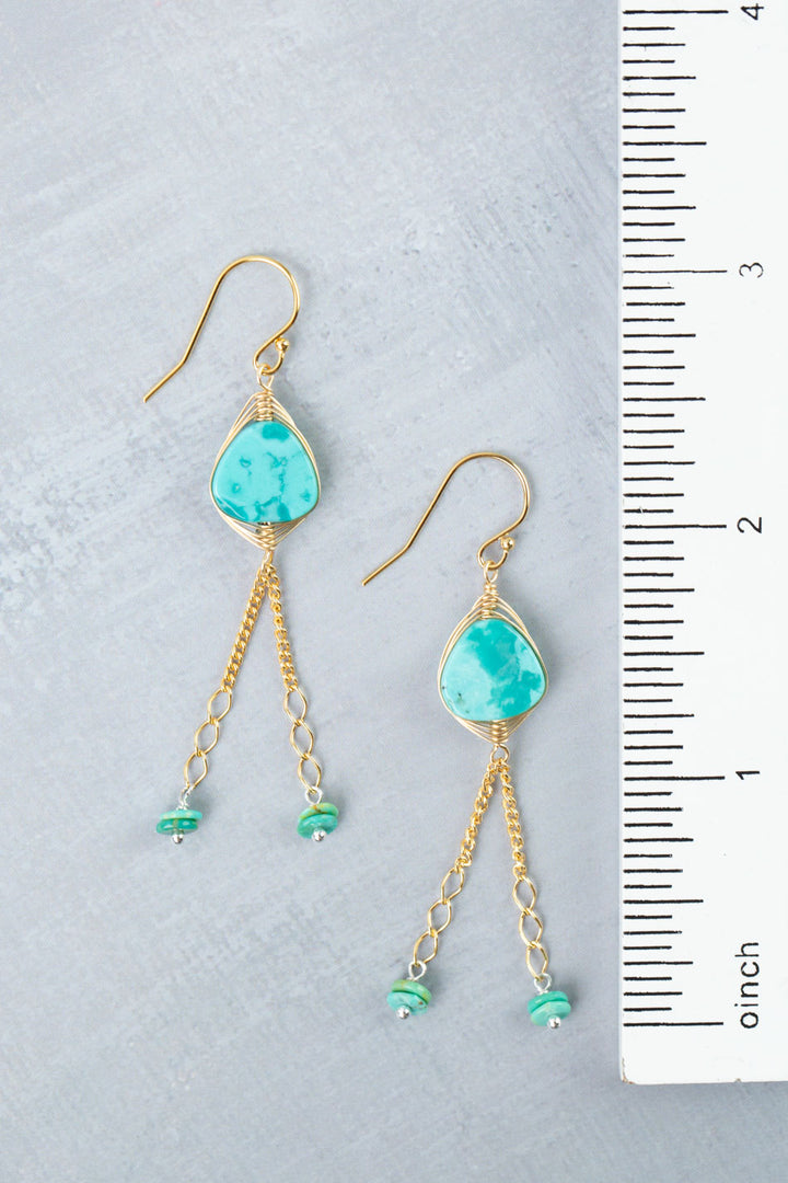 Treasure Turquoise Herringbone Earrings