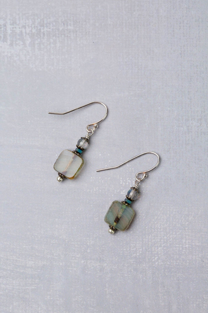 Venetian Dreams Czech Glass Squares Simple Earrings