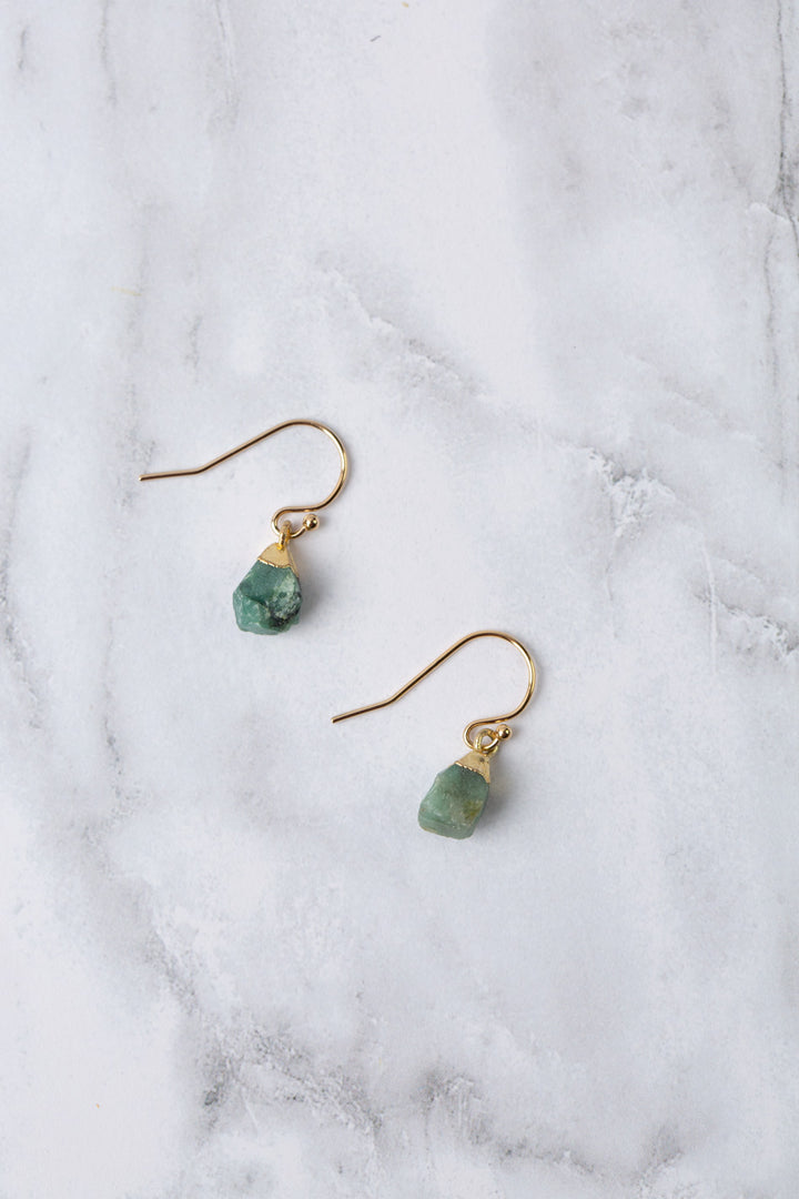 Verdant Emerald Dangle Earrings