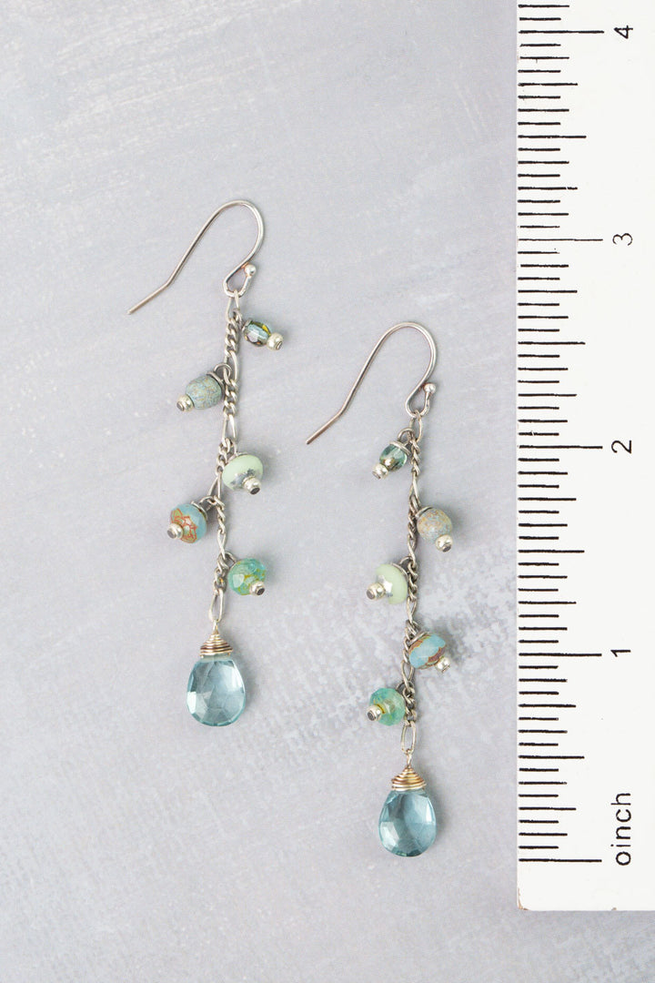 Venetian Dreams Czech Glass, Dyed Quartz Dangle Earrings