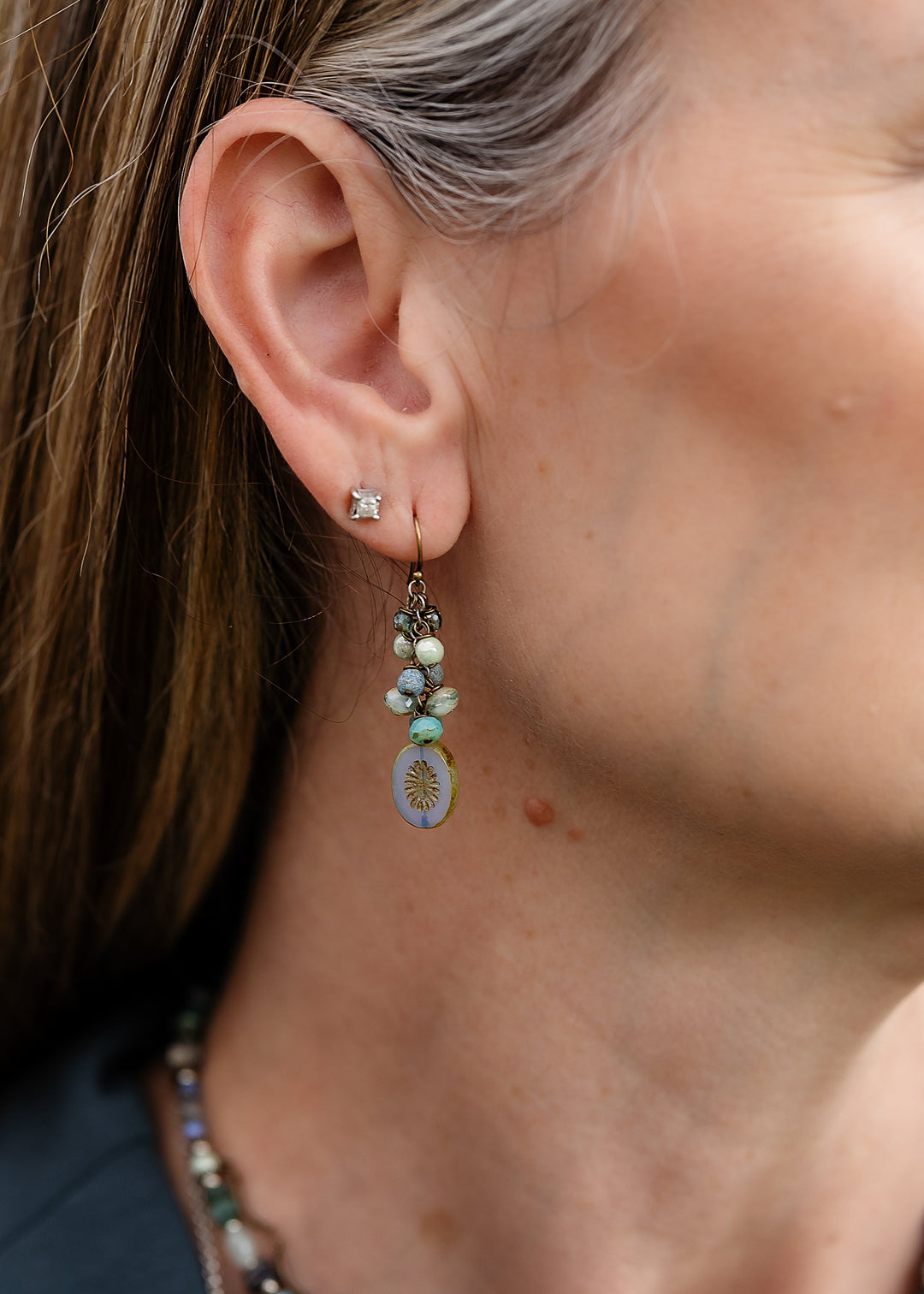 Venetian Dreams Czech Glass Cluster Earrings