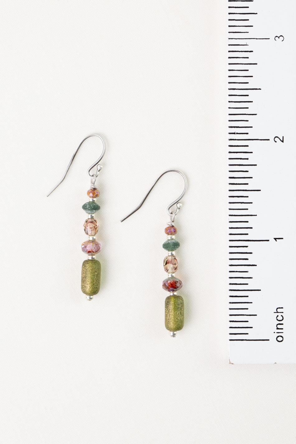 Water Lily Czech Glass, Roman Glass Simple Earrings