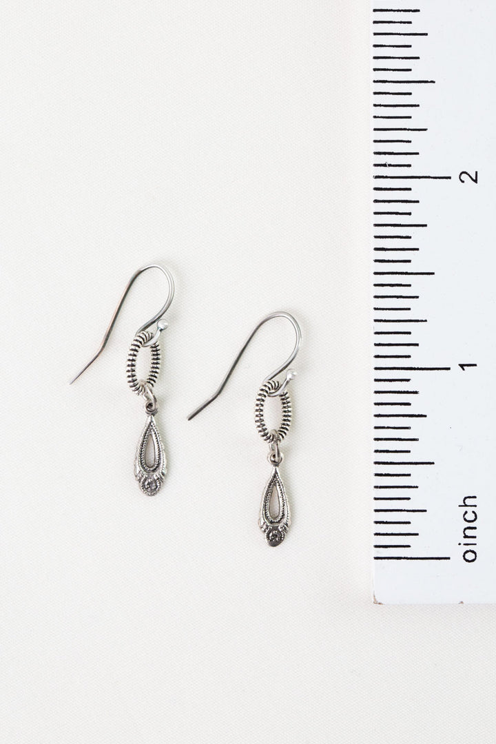 Water Lily Antique Silver Findings Simple Earrings