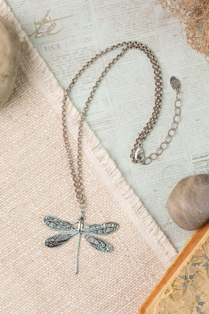 Wisdom Within 17.5-19.5" Dragonfly Simple Necklaces