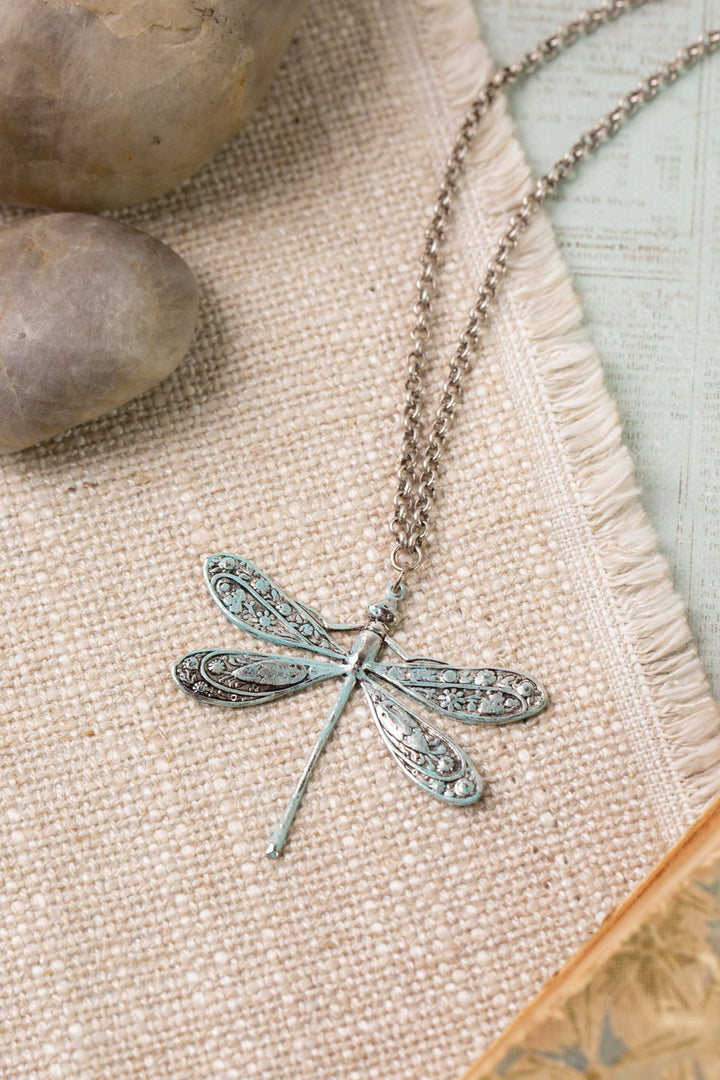 Wisdom Within 17.5-19.5" Dragonfly Simple Necklaces