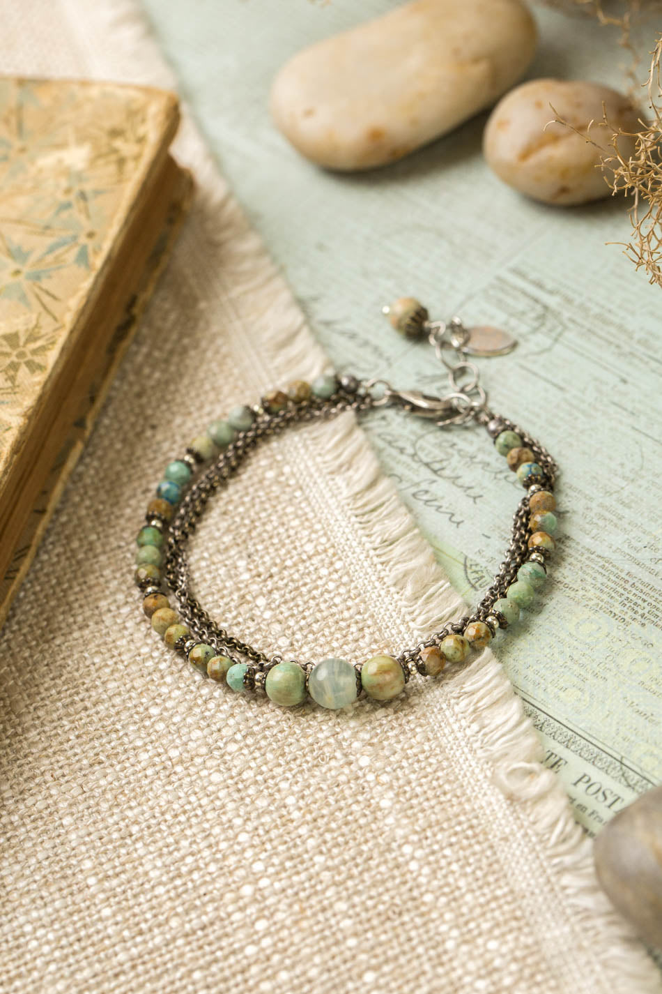 Wisdom Within 7.5-8.5" Jasper Multistrand Bracelet