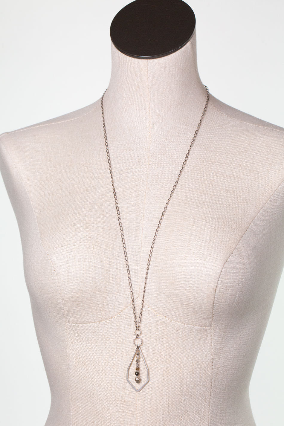 Windsor Castle 16 Or 32" Crystal, Pyrite, Pearl Simple Necklace