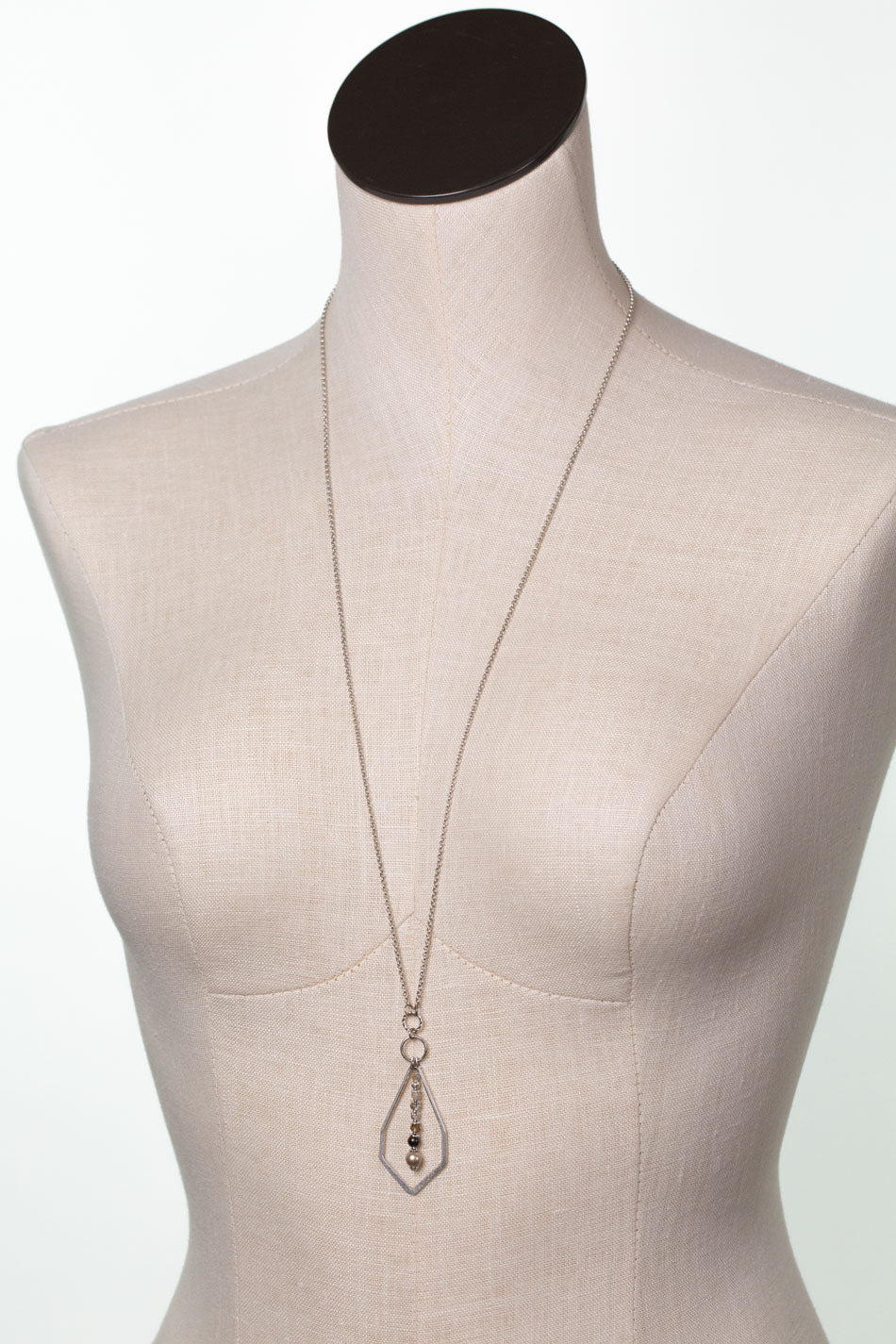 Windsor Castle 16 Or 32" Crystal, Pyrite, Pearl Simple Necklace