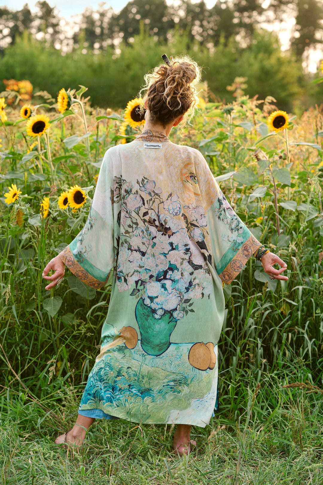 I Paint My Dream Van Gogh Opera Duster Kimono Robe
