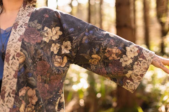 Lionheart Fleece Cottage Cardigan Kimono Jacket