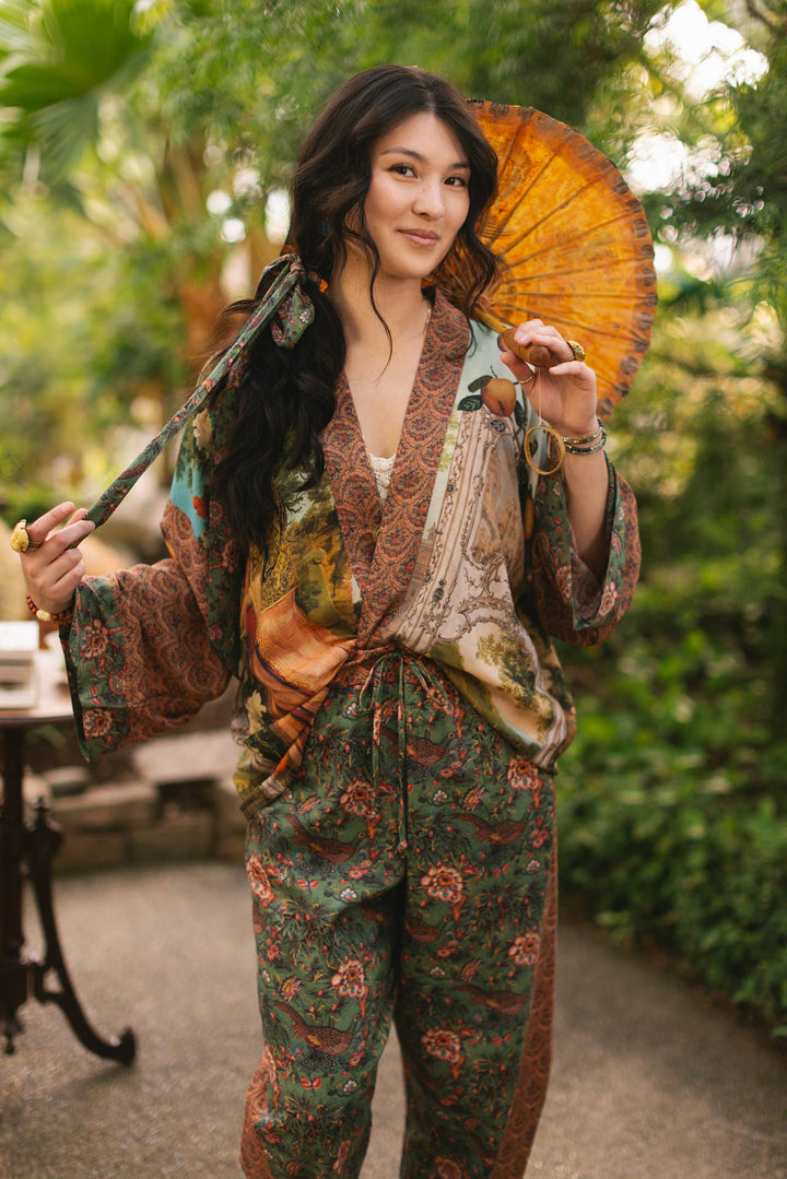 Secret Garden Pixie Duster Cropped Kimono w/ Swan