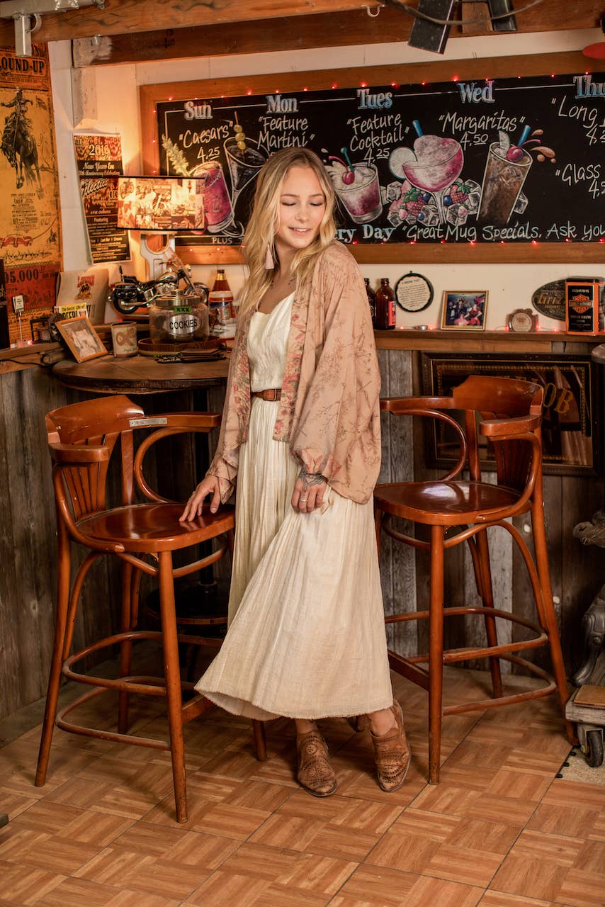 Map of My Heart Pixie Duster Cropped Kimono w/ Heart