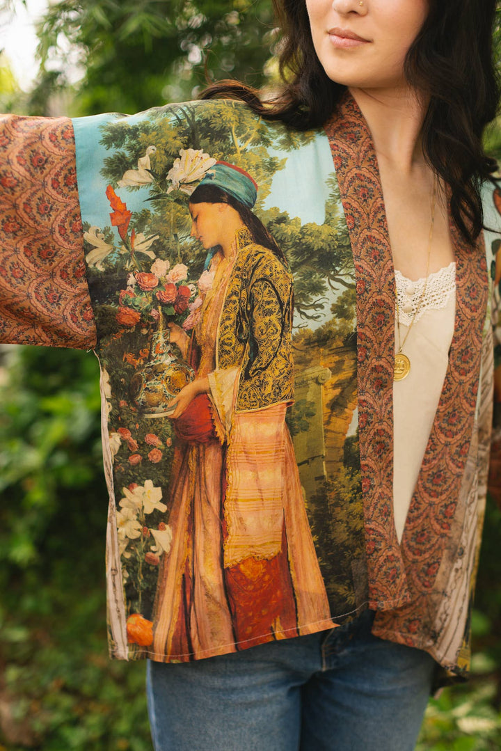 Secret Garden Pixie Duster Cropped Kimono w/ Swan