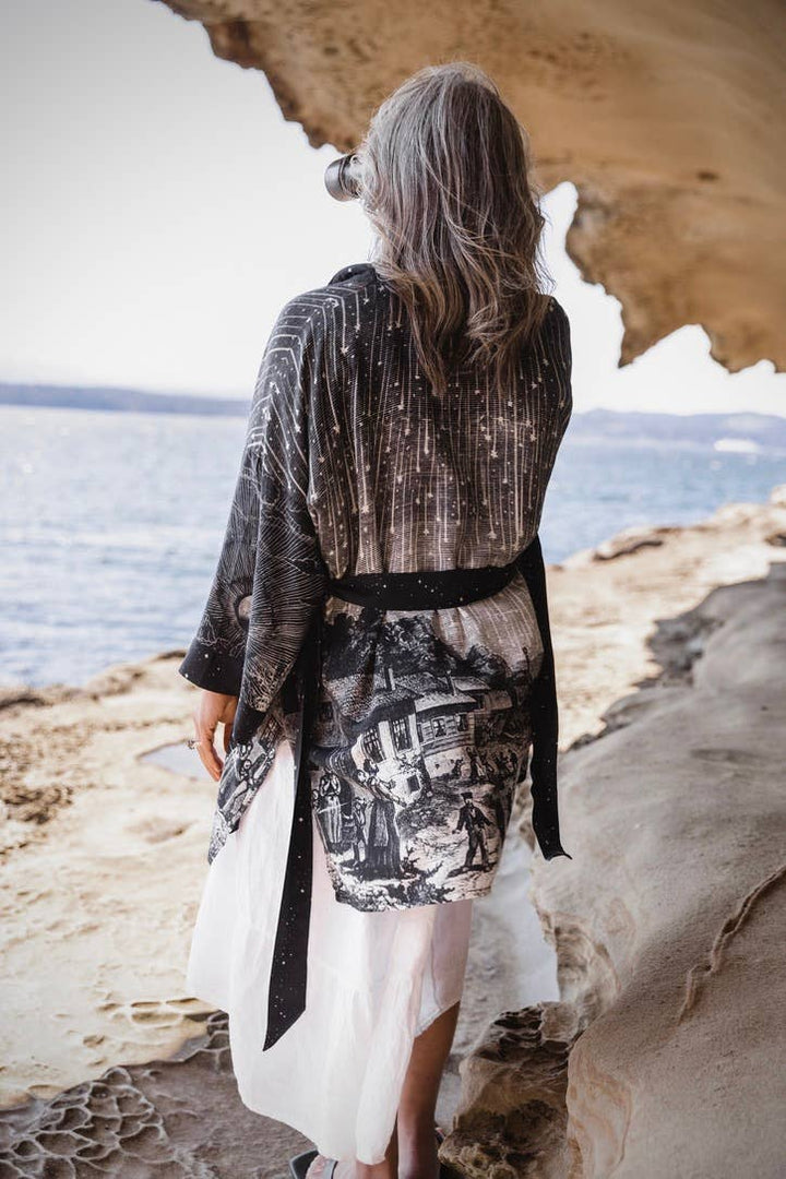 The Stargazer Matineé Duster w/ Celestial Print