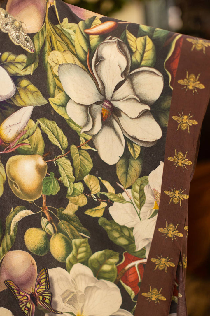 Fleur De Lune Goddess Starduster Kimono w/ Florals & Bees