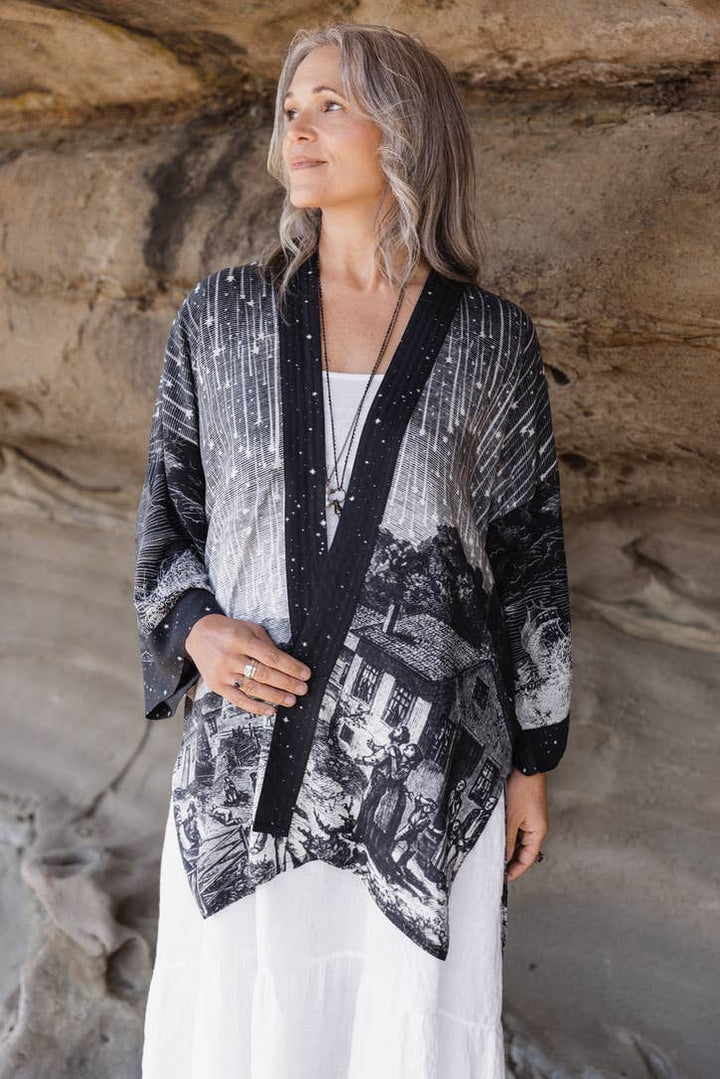 The Stargazer Matineé Duster w/ Celestial Print