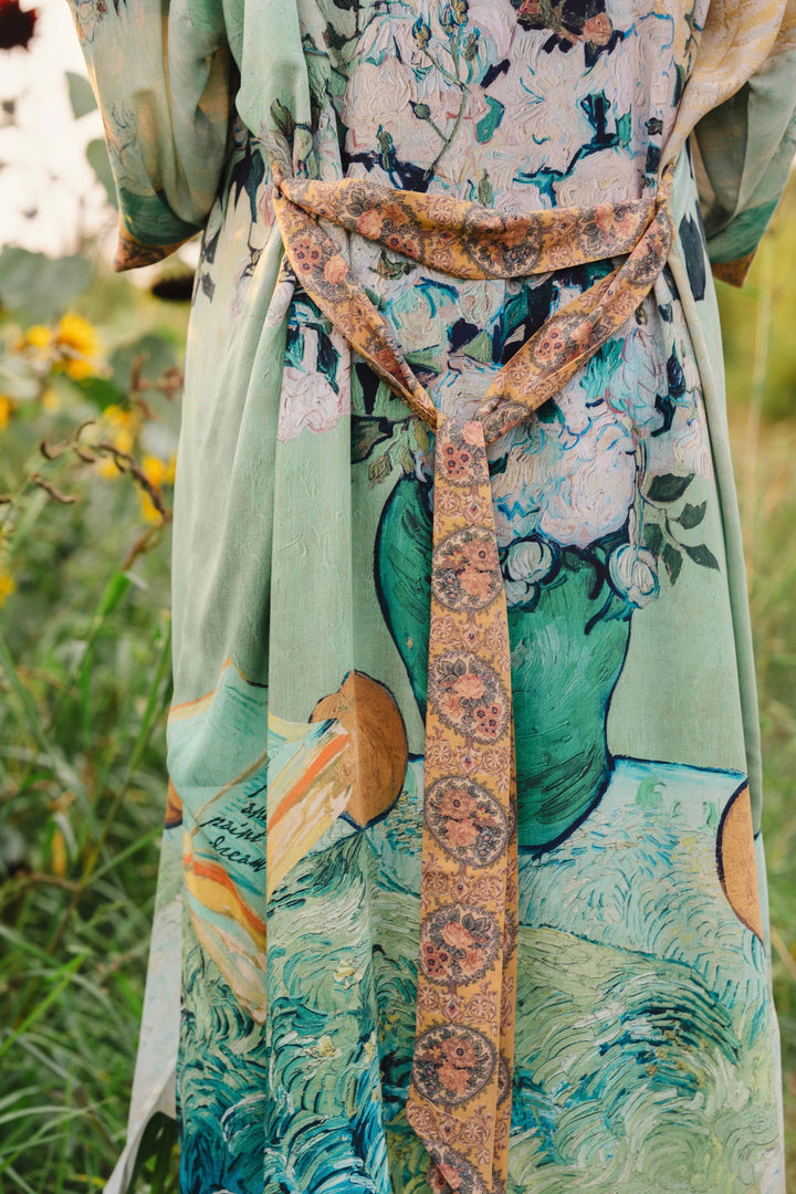 I Paint My Dream Van Gogh Opera Duster Kimono Robe