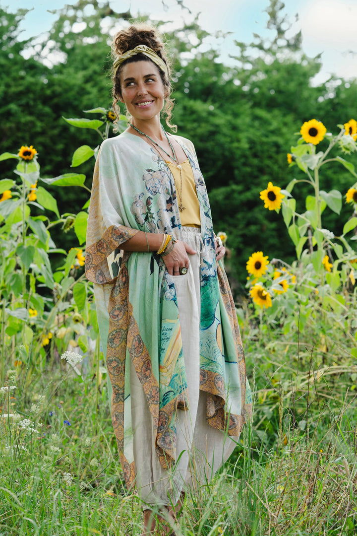 I Paint My Dream Bohemian Van Gogh Goddess Kimono