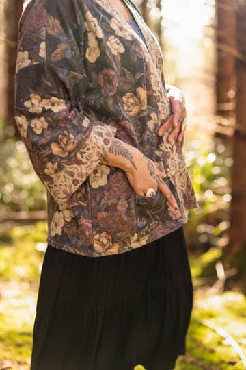 Lionheart Fleece Cottage Cardigan Kimono Jacket